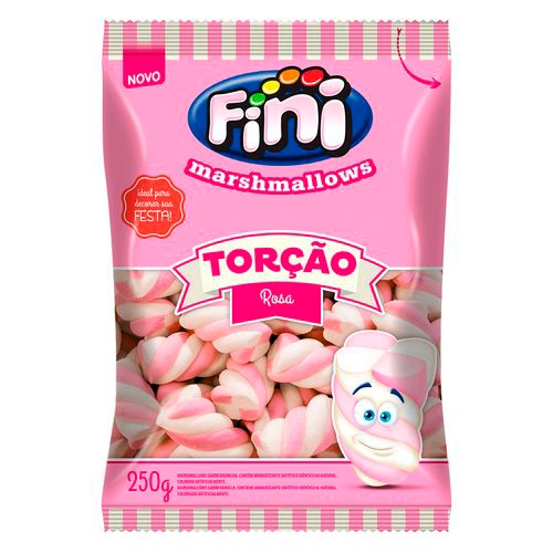 MARSHMALLOW TORÇÃO ROSA FINI 250 GR