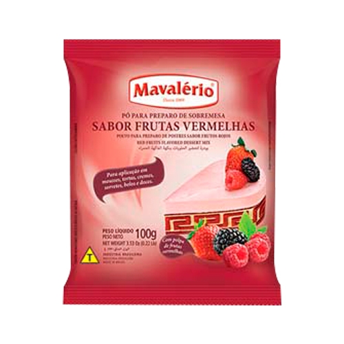 PÓ PARA SOBREMESA FRUTAS VERMELHAS 100 GR