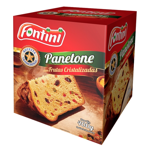 PANETONE COM FRUTAS FONTINI CX 400 GR
