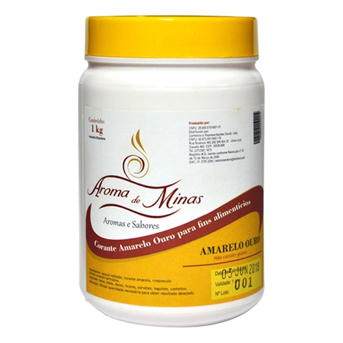 CORANTE PÓ AMARELO OURO AROMA MINAS 1 KG