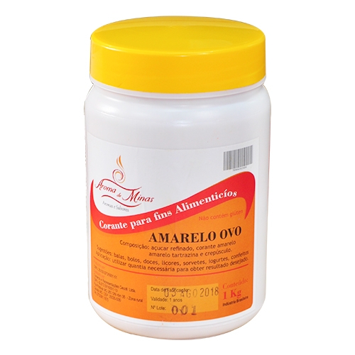CORANTE PO AMARELO OVO AROMA MINAS 1 KG