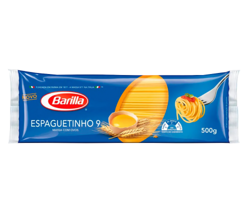 MACARRÃO OVOS ESPAGUETE N9 BARILLA 30/500 GR
