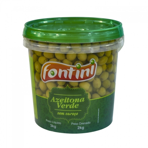 Azeitona Verde s/ Caroço Fontini 2 Kg