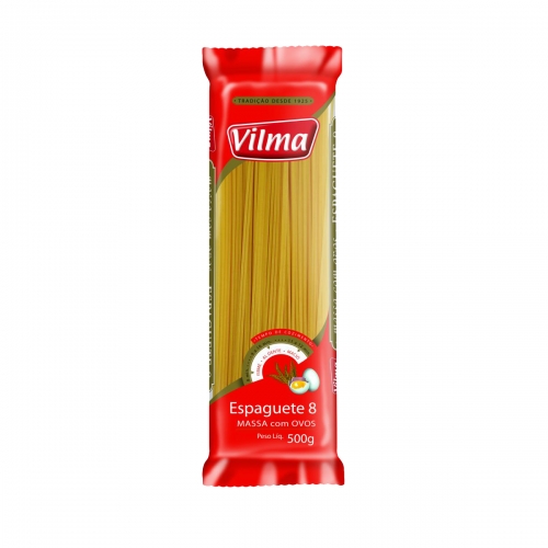 MACARRÃO OVOS VILMA ESPAGUETE N 8 30/500 GR