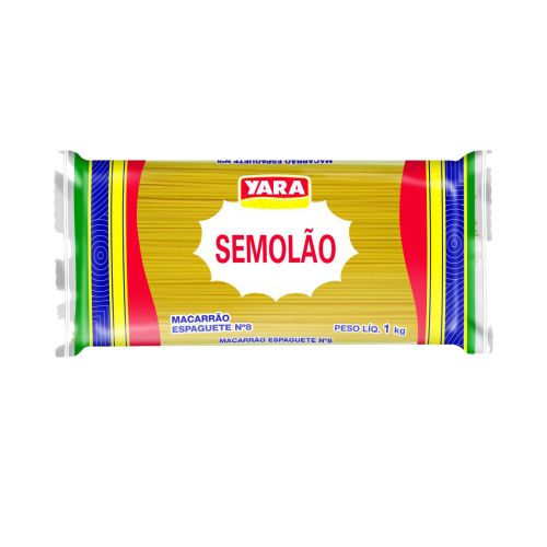 MACARRÃO SEMOLÃO YARA ESPAGUETE N 8 15/1 KG