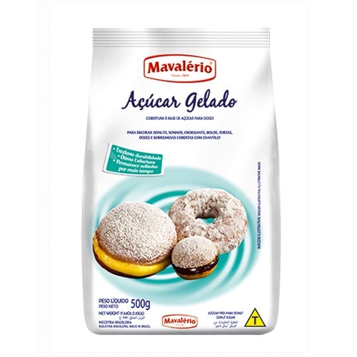 AÇÚCAR CONFEITEIRO GELADO MAVALER 500 GR