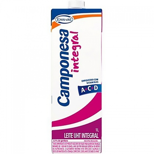 LEITE LONGA VIDA INTEGRAL CAMPONESA 1 LT