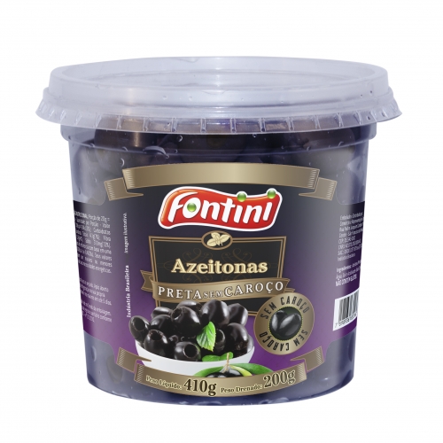 AZEITONA POTE PRETA SEM CAROÇO 12/200 GR