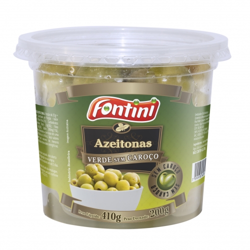 AZEITONA POTE VERDE SEM CAROÇO 12/200 GR