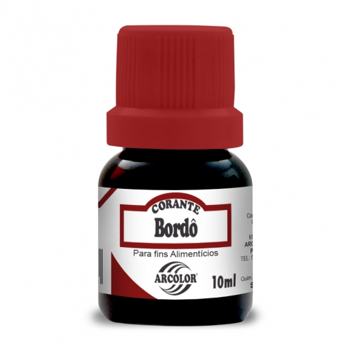 CORANTE ARCOLOR VERMELHO BORDO 10 ML