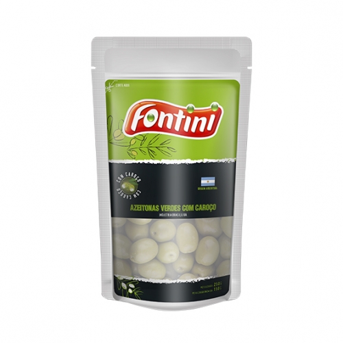 AZEITONA POUCH VERDE COM CAROÇO 24/150 GR