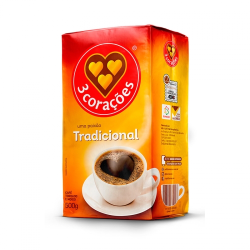 Café 3 Corações Tradicional - 10 uni. de 500grs