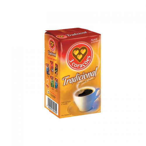 Café 3 Corações Tradicional - 20 uni. de 250grs