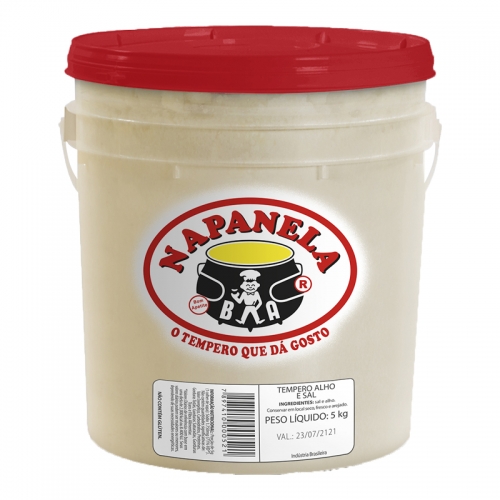 TEMPERO ALHO E SAL NA PANELA BALDE 5 KG