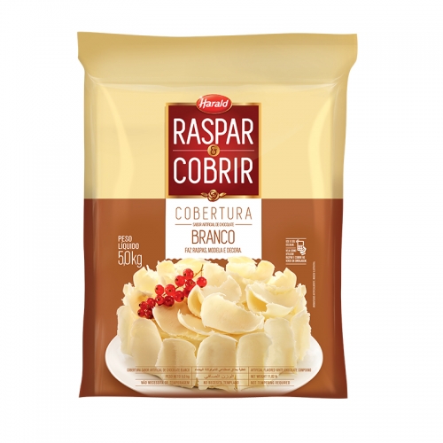 Barra de Chocolate Harald Raspar e Cobrir Branca 5Kg