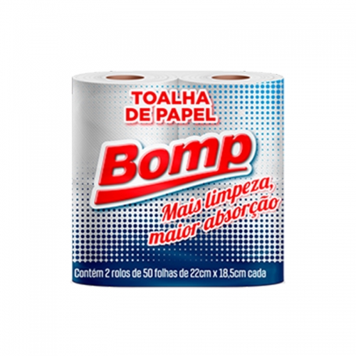 Papel Toalha Folha Dupla Bomp - 2 und. com 50 folhas