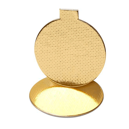 BASE P/ TORTA OURO REDONDA 08 CM 25 UND