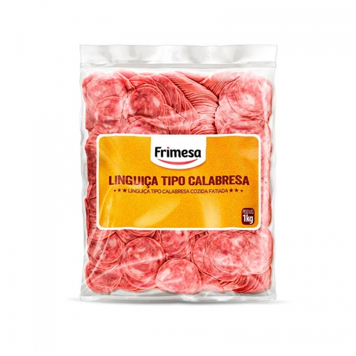 Calabresa Fatiada Frimesa - Caixa com 8 unidades de 1kg