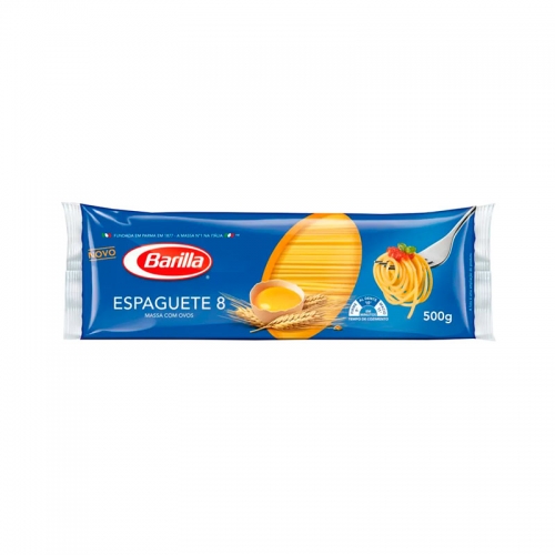 MACARRÃO OVOS ESPAGUETE N8 BARILLA 30/500 GR