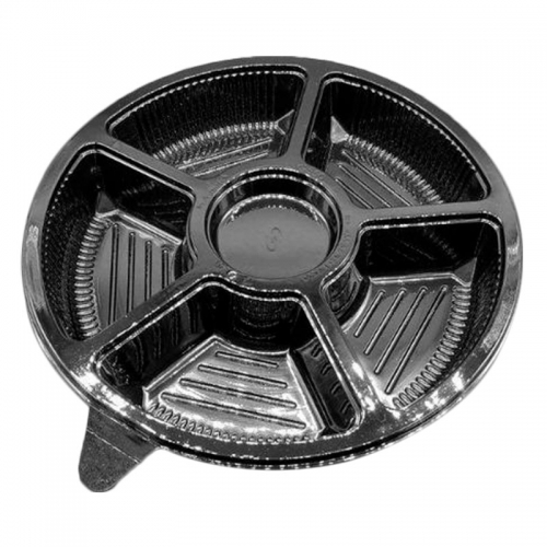 PVC G 540 Bandeja com 4 Divisões na Cor Preta 562969 - 100 und