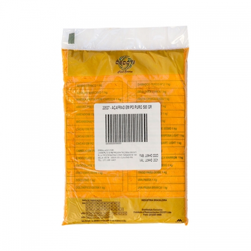 AÇAFRÃO EM PÓ PURO 500 GR