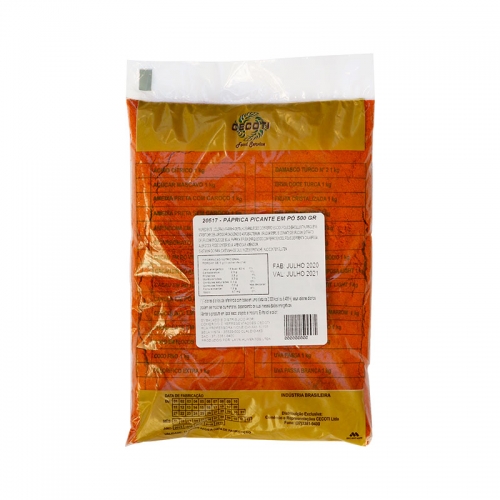 PÁPRICA PICANTE EM PÓ 500 GR