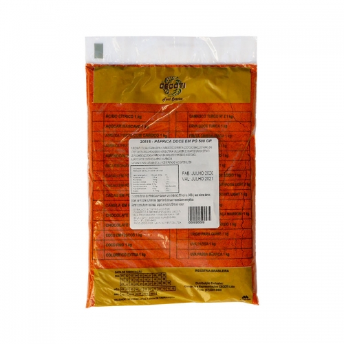 PÁPRICA DOCE EM PÓ 500 GR
