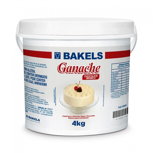 GANACHE CHOC BRANCO BAKELS 4 KG