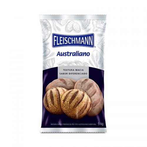 PRÉ MISTURA PÃO AUSTRALIANO FLEISCHMANN 5 KG