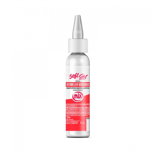 Corante SoftGel Vermelho Morango - 60gr