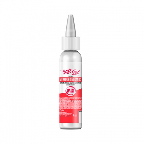 Corante SoftGel Vermelho Morango 25grs Mix