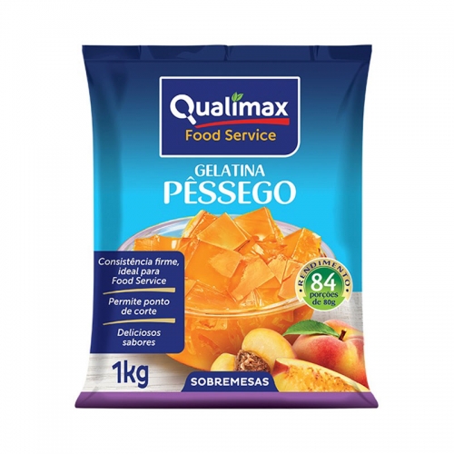 Gelatina Qualimax 1kg Pêssego