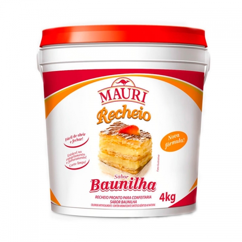 RECHEIO FORNEÁVEL BAUNILHA MAURI 4 KG