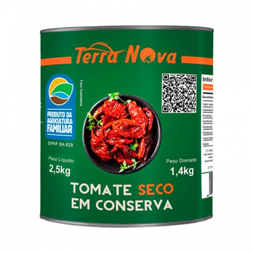 TOMATE SECO EM CONSERVA TERRA NOVA LT DRENADO 1,4 KG