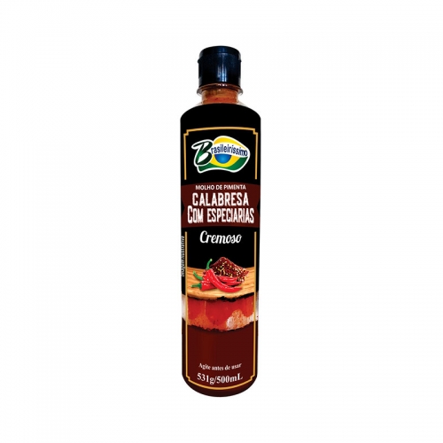 MOLHO DE PIMENTA CALABRESA C/ ESPECIARIAS BRASILEIRÍSSIMO 500ML