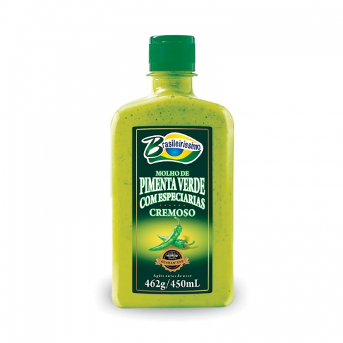 MOLHO DE PIMENTA COM ESPECIARIAS VERDE BRASILEIRISSÍMO 450ML