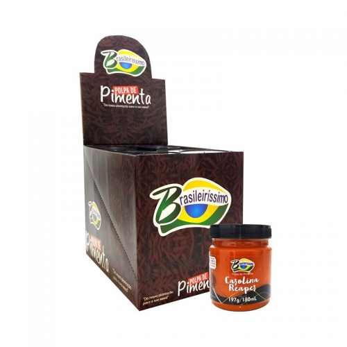 POLPA DE PIMENTA CAROLINA REAPER BRASILEIRÍSSIMO 12/180ML
