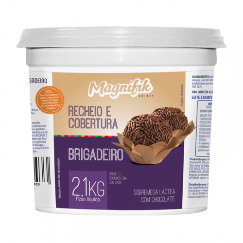 RECHEIO E COBERTURA DE BRIGADEIRO MAGNIFIK 2 KG