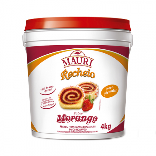 RECHEIO FORNEÁVEL MORANGO MAURI 4 KG