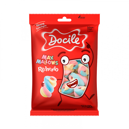 MARSHMALLOW RECHEADO TWIST COLORIDO DOCILE 220 GR