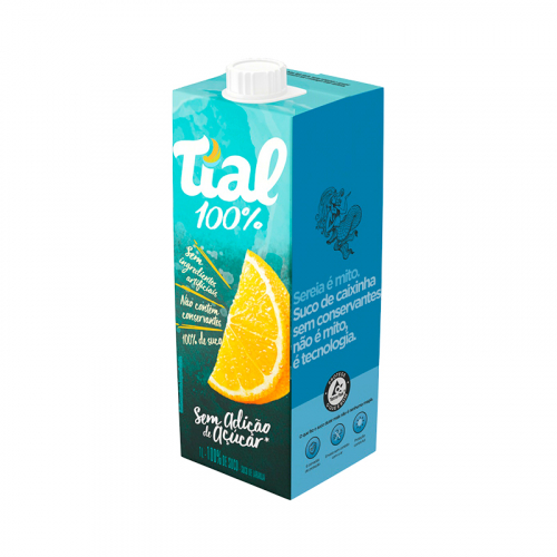 SUCO TIAL 100% CAIXA TAMPA 12x1 LT LARANJA