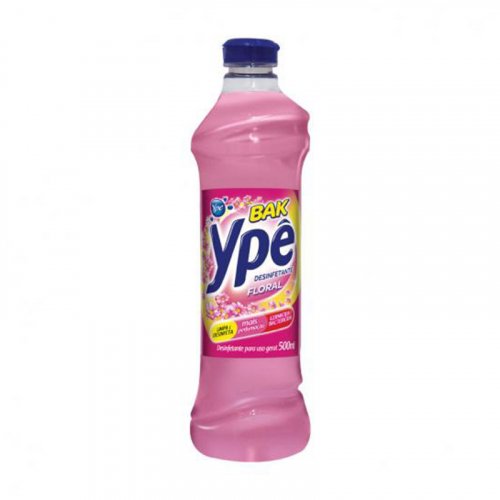 Desinfetante Bak Ypê Floral - Caixa com 12 unidades de 500ml