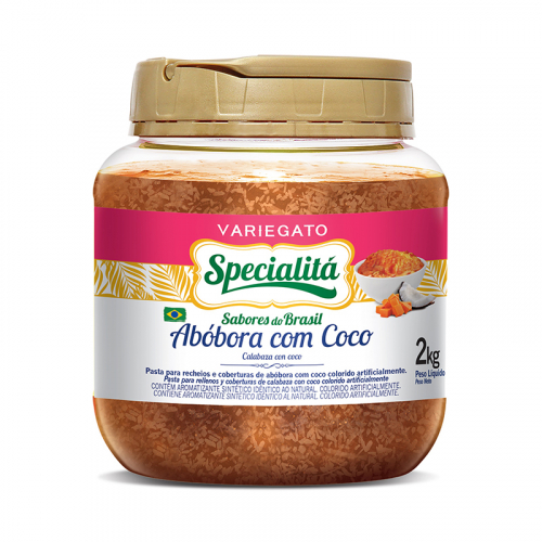 COBERTURA E RECHEIO VARIEGATO ABÓBORA COM COCO 2KG