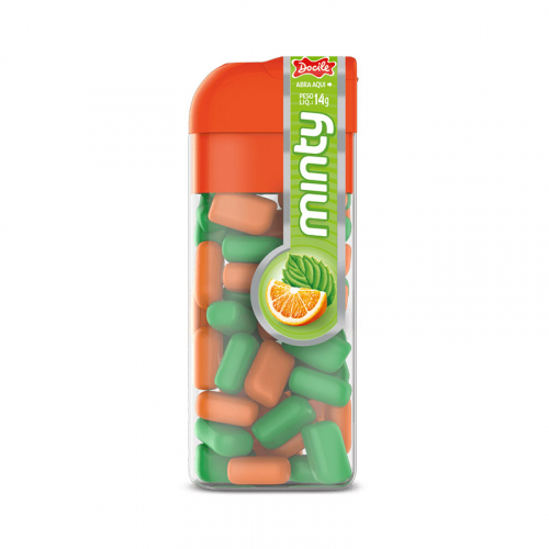 21669-PASTILHA MINI MINTY HORTELA+LARANJA DOCILE 12x14G