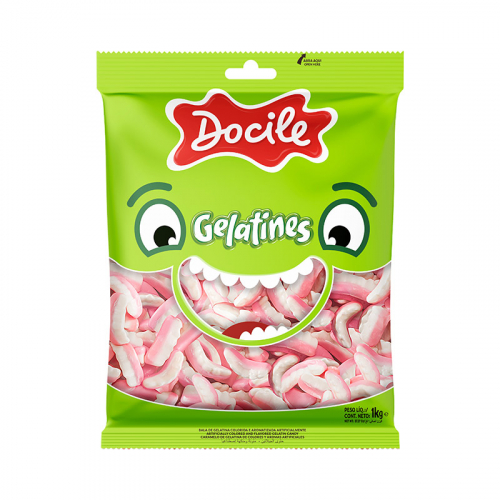 BALA DE GELATINA DENTES DOCILE 1 KG