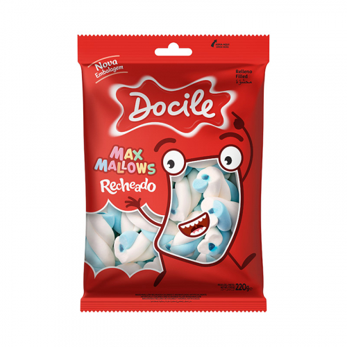 MARSHMALLOWS RECHEADO TWIST AZUL E BRANCO 220 G