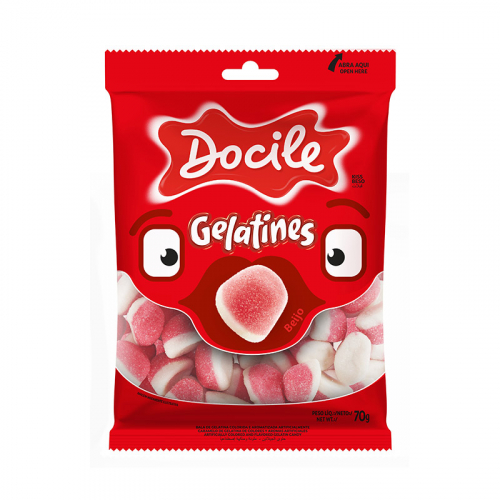 BALA GELATINES BEIJOS DOCILE 12x70 GR
