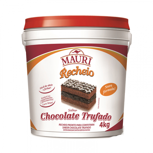 RECHEIO FORNEÁVEL CHOCOLATE TRUFADO MAURI 4 KG