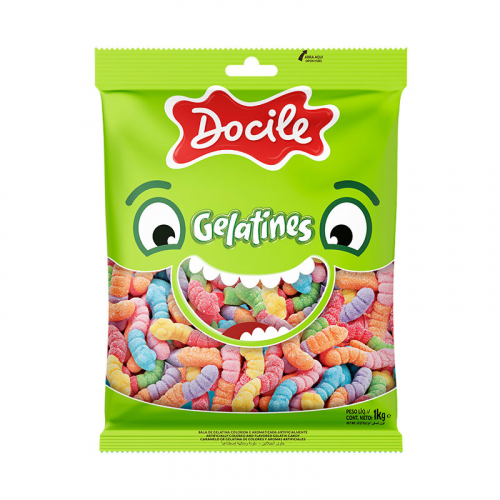 BALA GELATINES COBRINHAS CÍTRICAS DOCILE 1 KG