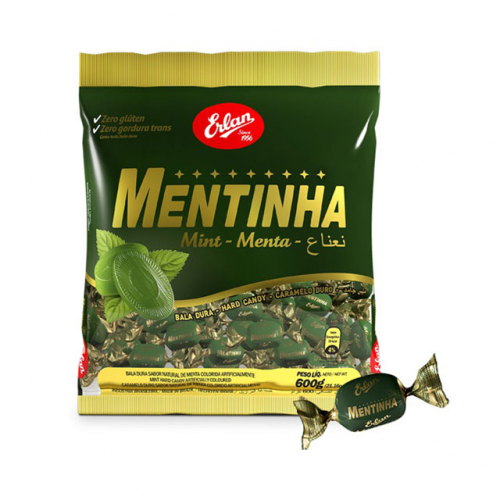 BALA ERLAN MENTINHA 600 GR